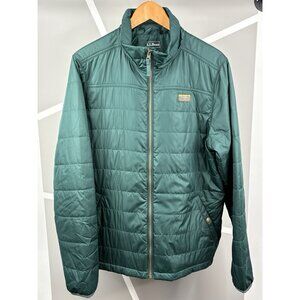 LL Bean Mountain Classic Puffer Jacket Men’s L Reg Green Full Zip Lightweight